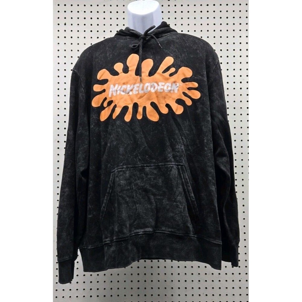 Nickelodeon Sweater Adult Medium Black Hoodie Sweatshirt 90s Kid Y2K Cartoons